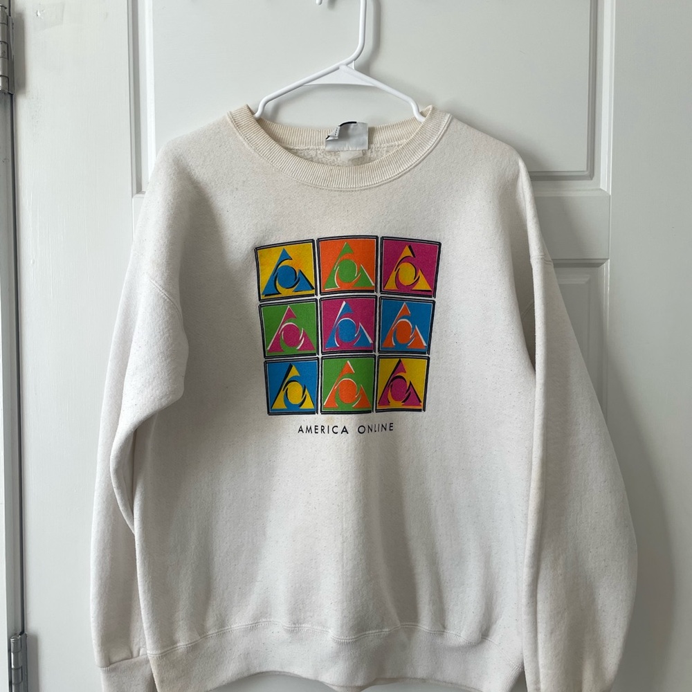 VINTAGE AOL(AMERICA ONLINE) Crewneck